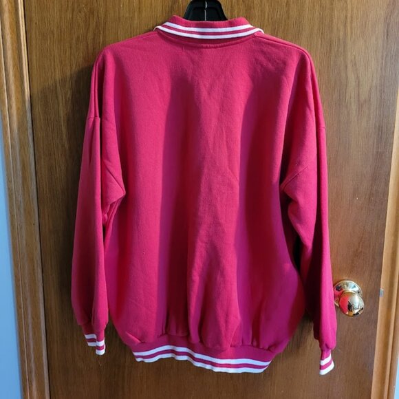 Vintage Perspective Pink Baseball White Stripes Pullover L - Picture 6 of 6